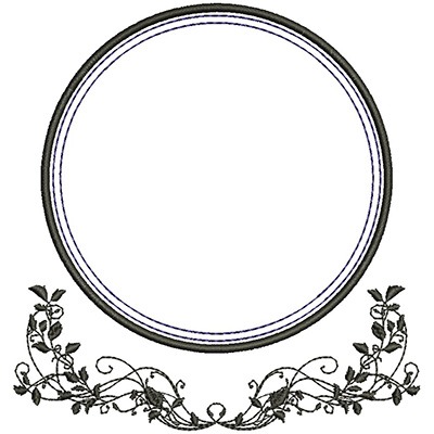 Matriz de matriz Matriz De Bordado Moldura Com Folhagens
